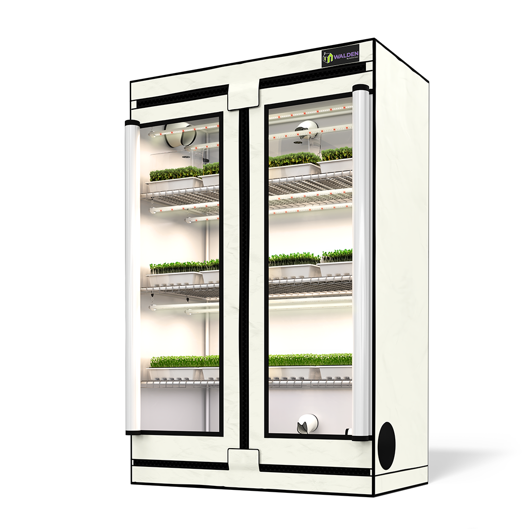 grow tent kits for beginners Seeds & Starts 3-Tier Walden White LED Grow Tent Kit