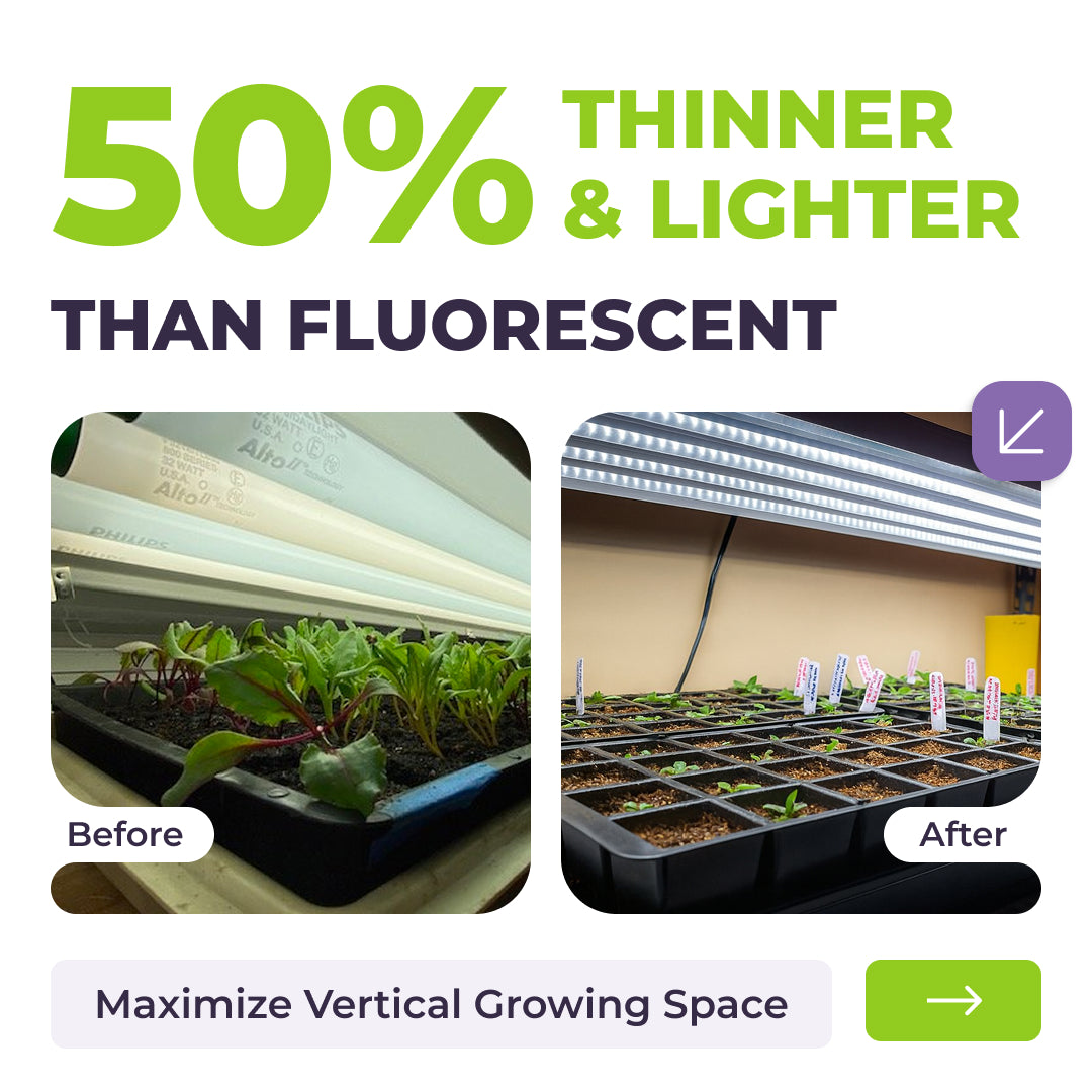 T5 HO 2.0 4FT 4 Lamp LED Grow Light (216W Eqv.) – Sun White Spectrum