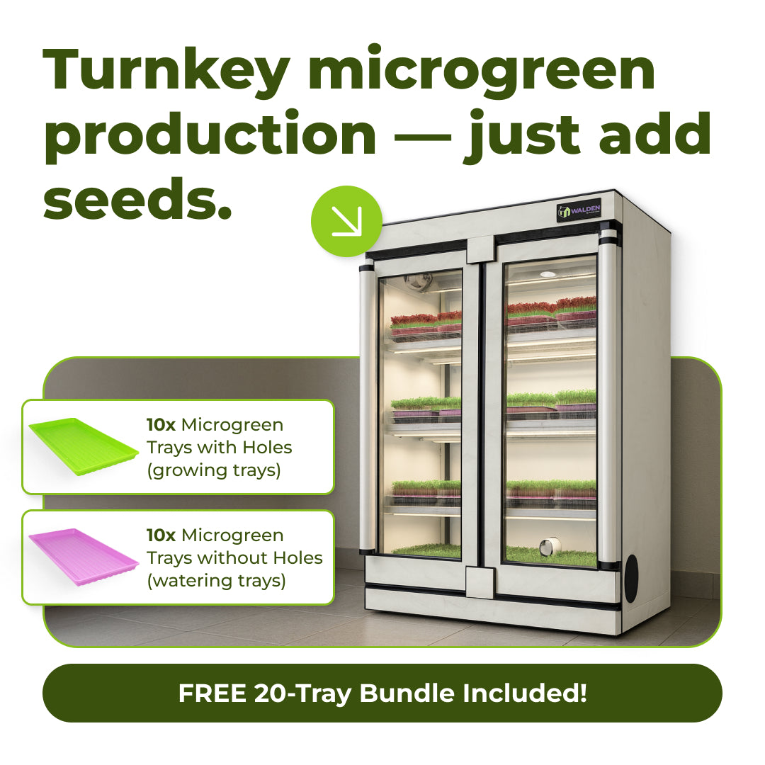 Microgreens & Herbs 3-Tier Walden White LED Grow Tent Kit – Active