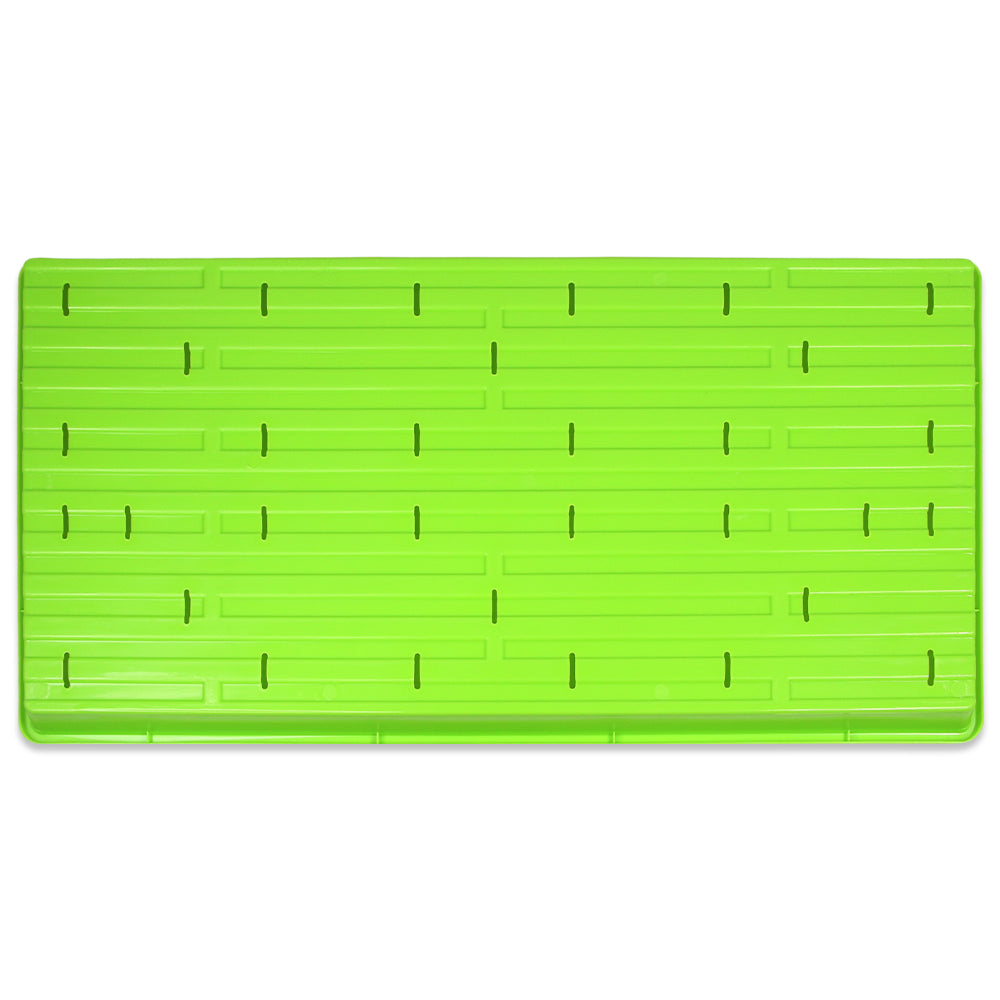1020 Heavy Duty Microgreen Trays – Shallow With Holes – Green