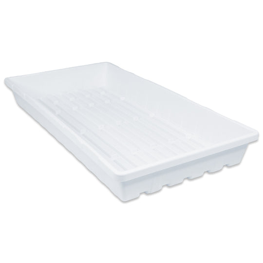 rectangular plastic planter trays 1020 Heavy Duty Trays – Deep No Holes – White 10-Pack
