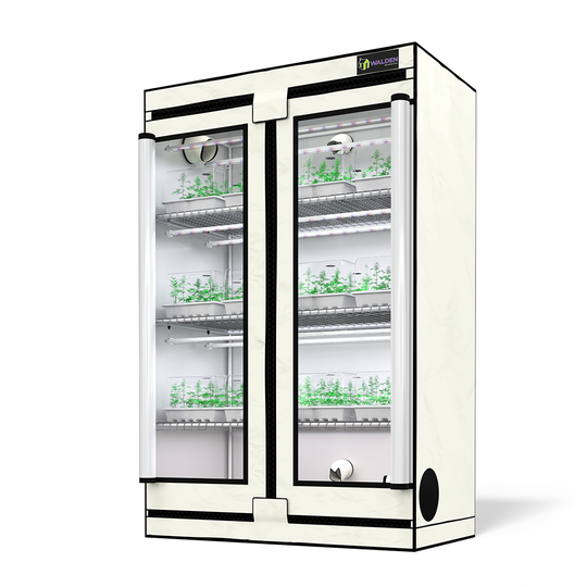 cloning tent kit Seeds & Starts 3-Tier Walden White LED Grow Tent Kit