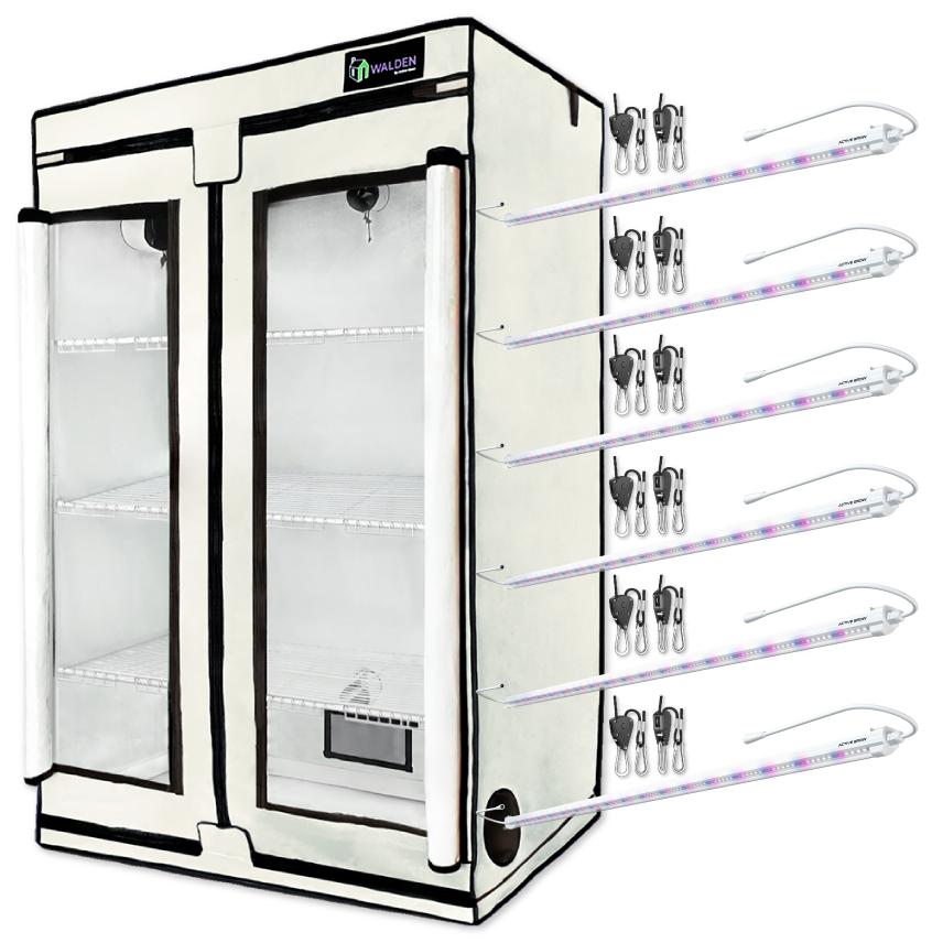grow tent for clones Seeds & Starts 3-Tier Walden White LED Grow Tent Kit