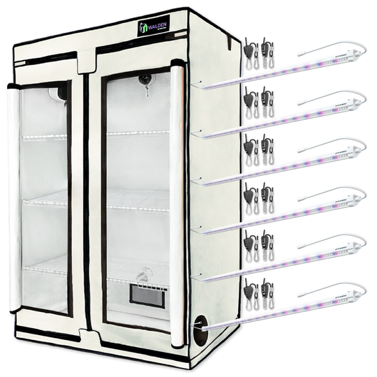 cloning tent kit Seeds & Starts 3-Tier Walden White LED Grow Tent Kit