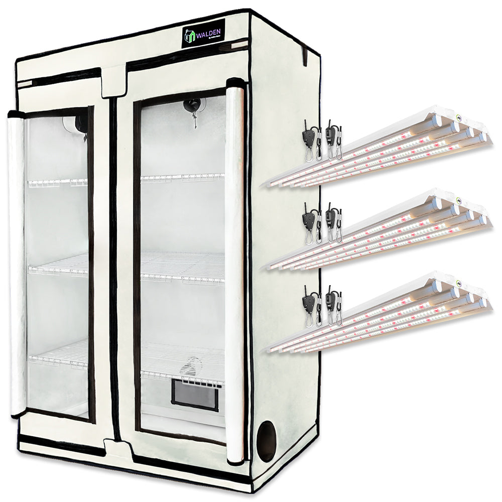 3 in 1 grow tent Greens & Veggies 3-Tier Walden White LED Grow Tent Kit
