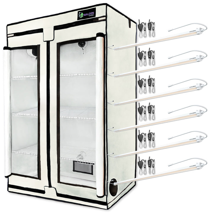 3 plant grow tent House Plants 3-Tier Walden White LED Grow Tent Kit