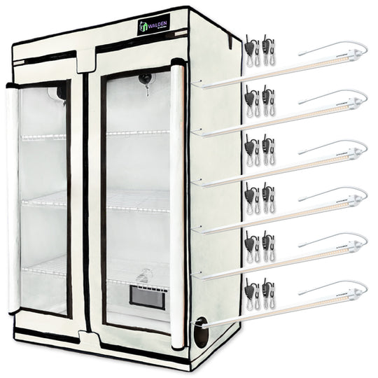 TKS POT 【蓄光】グローホワイト　3個セット House Plants 3-Tier Walden White LED Grow Tent Kit – Active Grow