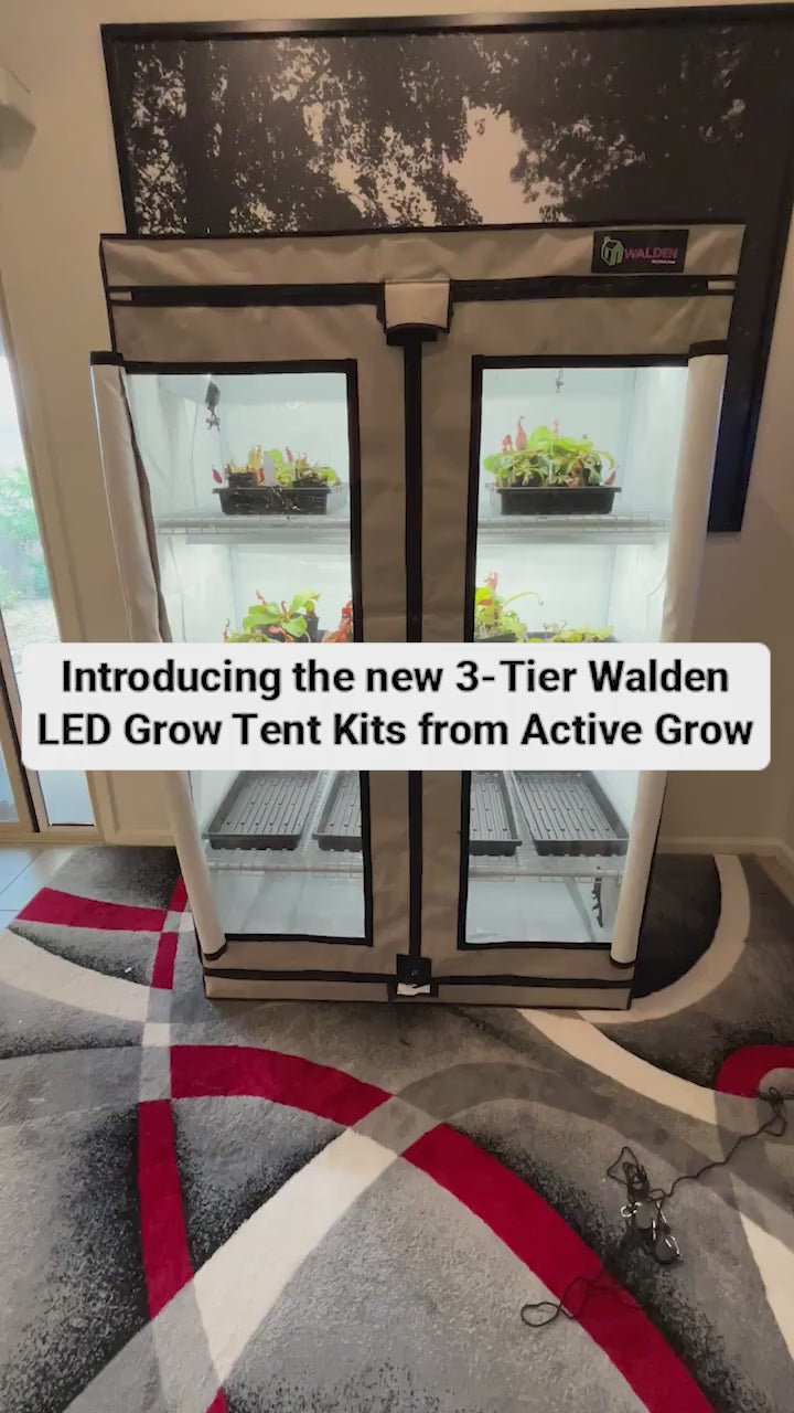 Microgreens & Herbs 3-Tier Walden White LED Grow Tent Kit