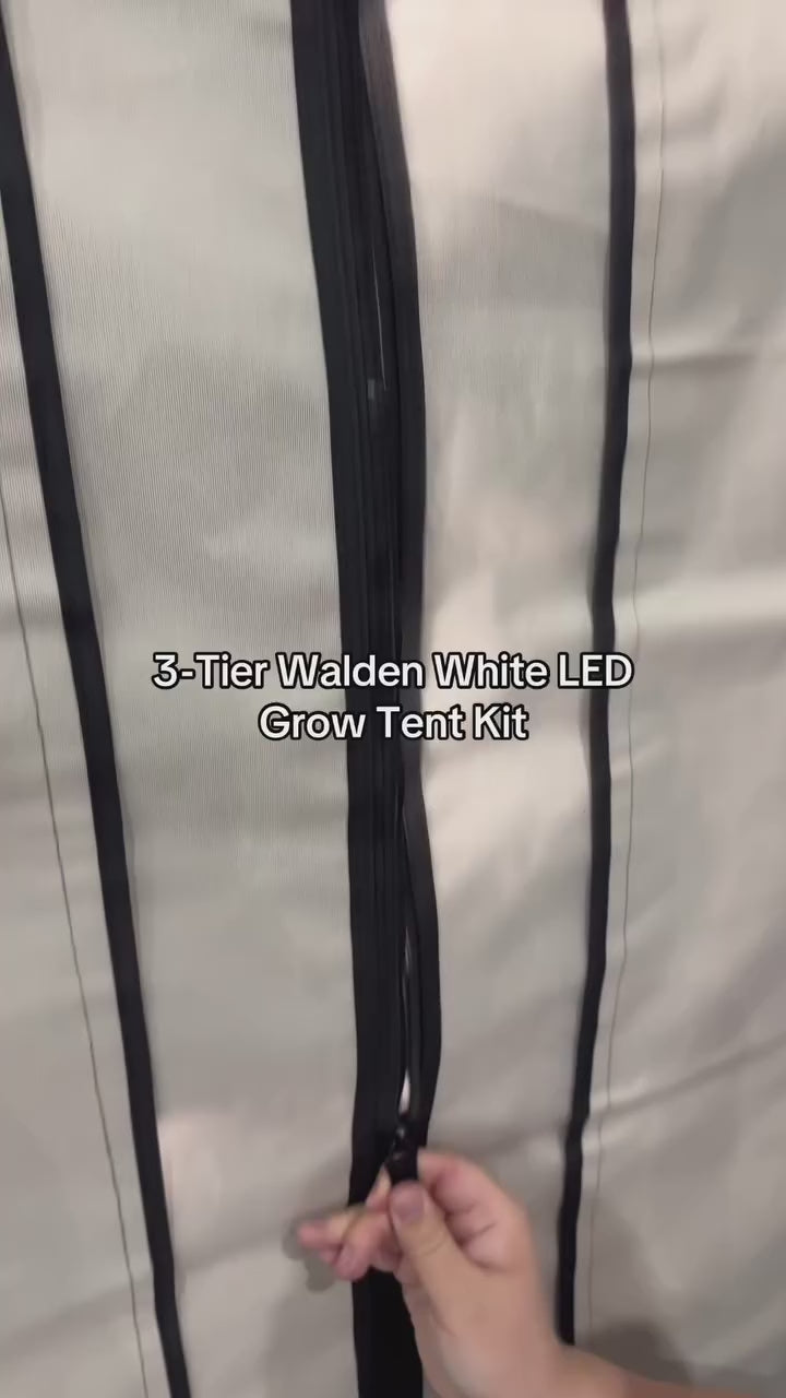 Microgreens & Herbs 3-Tier Walden White LED Grow Tent Kit